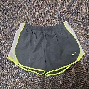 Nike Girls Gray and Neon Dri-Fit Shorts